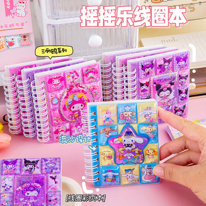 Kawaii Sanrio Shaky Glitter Notebook – Cute Character Series