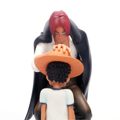 One Piece Luffy & Shanks Childhood Moment Action Figure – Premium Anime Collectible Statue (Gift Edition)