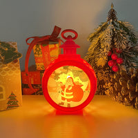 Christmas Theme LED Round Decoration Lamp – Festive Hanging Night Light for Home, Party & Holiday Decor