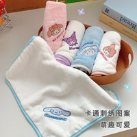 Sanrio Characters Face Towel Set (5 pcs) – My Melody, Cinnamoroll, Kuromi, and Friends | Soft Cotton Hand Towels for Kids & Adults