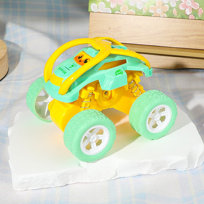 Mini Inertia Powered Stunt Car Toy for Kids | 360° Flip Off-Road Push & Go Toy Car (Single Piece, Random Color)
