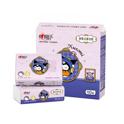 Sanrio/Kuromi Soft Pocket Tissue Pack | Cute Travel Facial Tissues | Mini Portable Tissue Paper (Multipack)