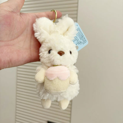 Kawaii Plush Bunny Keychain | Soft Cute Rabbit Bag Charm