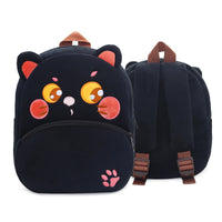 Kawaii Cat & Bird Plush Backpack for Girls – Lightweight Toddler School Bag