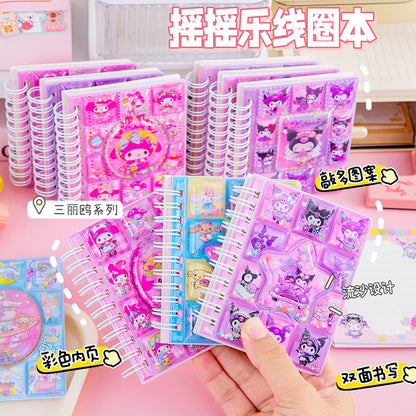 Kawaii Sanrio Shaky Glitter Notebook – Cute Character Series