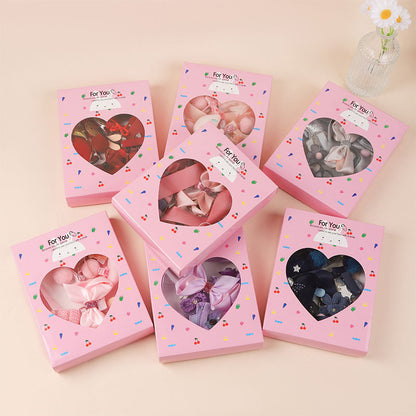 18-Piece Cute Hair Accessories Hamper for Girls | Bow Clips, Hair Bands & Pom Pom Clips | Kawaii Kids Hair Accessories Gift Set