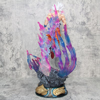 Ultra Instinct Son Goku Anime Action Figure with LED Light Energy Base – Dragon Ball Super Collectible Statue – 25 CM