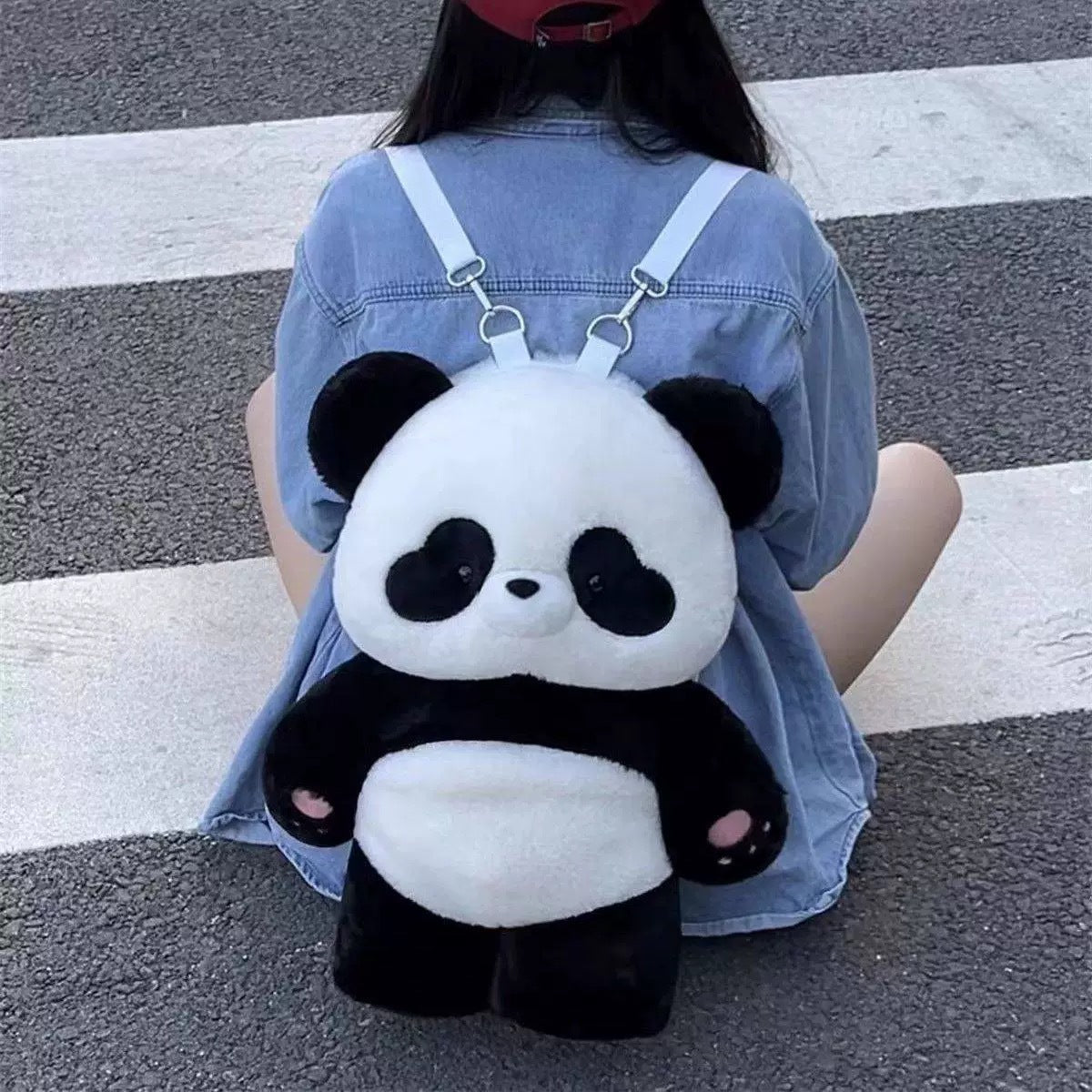 Kawaii Panda Plush Backpack – Soft Panda Teddy Mini School Bag for Kids & Girls