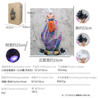 Ultra Instinct Son Goku Anime Action Figure with LED Light Energy Base – Dragon Ball Super Collectible Statue – 25 CM