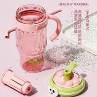 Kawaii Eyes Large Capacity Straw Bottle – 1200ml