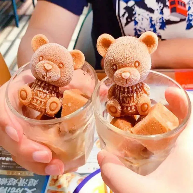 Cute Bear Shape Silicone Mold – 3D Teddy Bear Jelly, Chocolate, Ice & Candle Mold | Food-Grade Reusable Baking Mold
