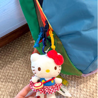Hello Kitty Plush Keychain with Removable Clothes – Cute Sanrio Soft Toy Bag Charm for Girls