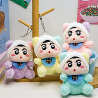 Shinchan Kawaii Plush Keychain – Pastel Edition