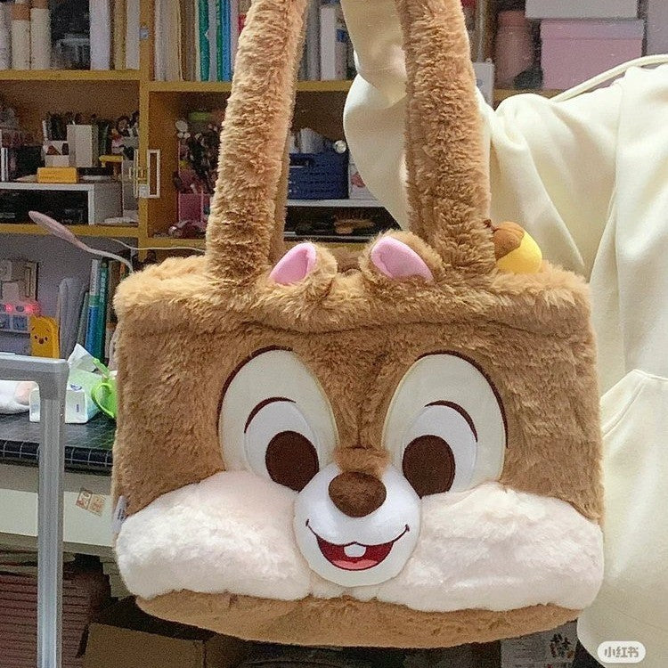 Cute Bunny Plush Tote Bag for Girls | Kawaii Soft Fur Handbag | Cartoon Rabbit Shoulder Bag | Aesthetic Korean Style Tote Purse