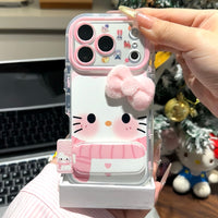 Hello Kitty iPhone Case – Cute Aesthetic Soft Silicone Protective Cover for iPhone 15, 15 Pro, 16, 16 Pro, 17, 17 Pro & 17 Pro Max