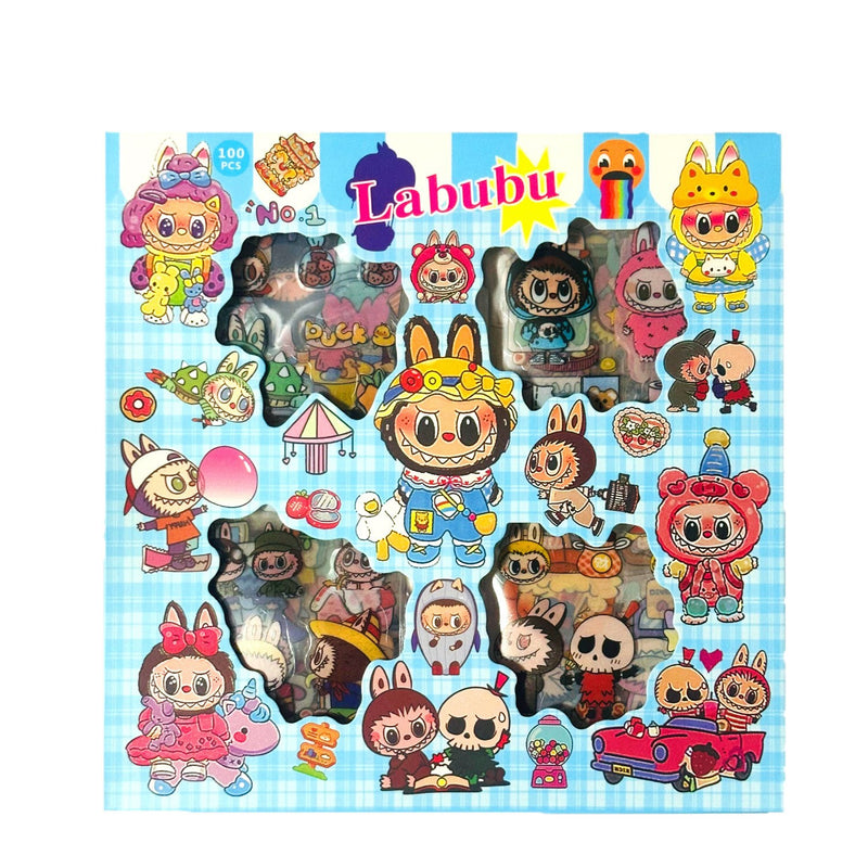 ✨ Labubu Kawaii Sticker Box – 100+ Cute Stickers ✨