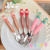 Labubu Travel Portable Cutlery Set | Cute Cartoon Spoon & Fork with Case