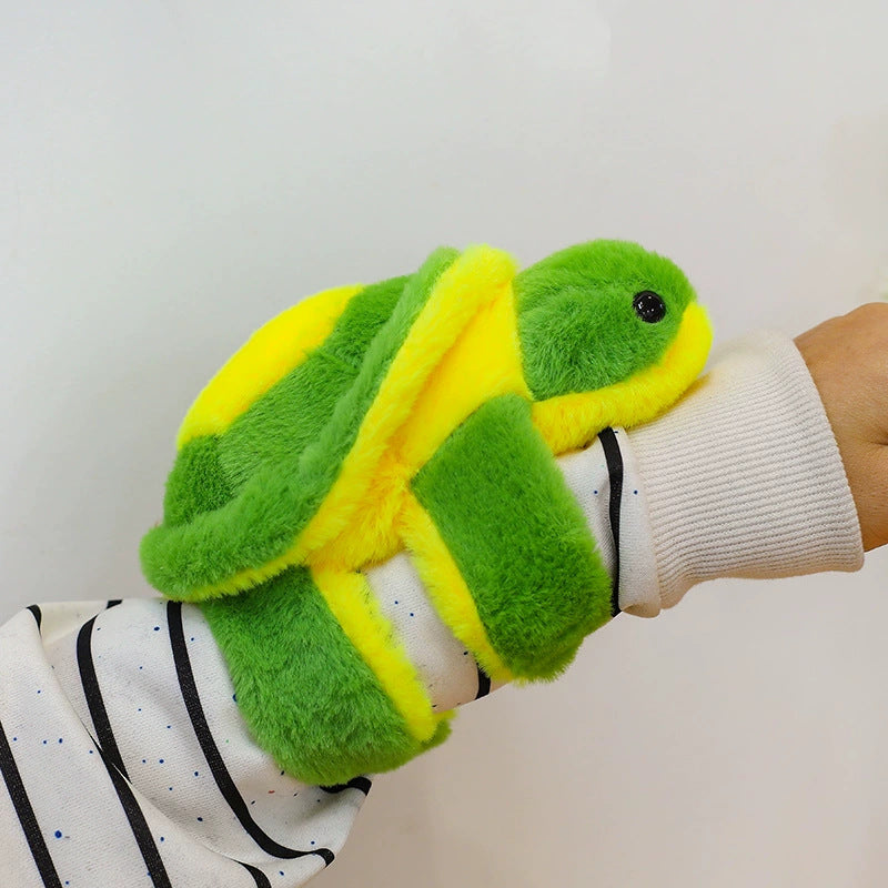 Kawaii Plush Turtle Slap Bracelet – Soft Kids Wristband Toy | Cute Animal Wrist Accessory for Girls & Boys