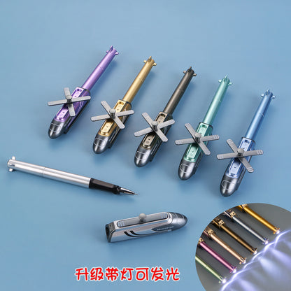 Helicopter Gun Pen with LED Light | Premium Metal Tactical Pen | Creative Stationery Gift for Kids & Adults