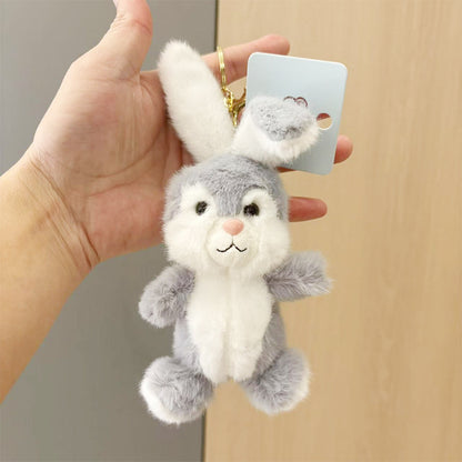 Kawaii Plush Bunny Keychain – Soft Cute Rabbit Keyring Charm (Single Piece)