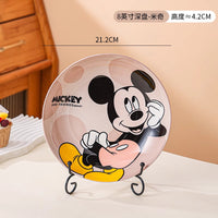 Disney Mickey Mouse & Friends Cartoon Printed Snack Plate – Kids Plastic Dinner Plate | Cute Minnie Mouse, Donald Duck, Daisy Plate | Single Piece Kawaii Tableware