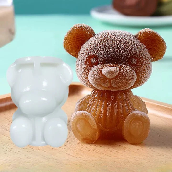 Cute Bear Shape Silicone Mold – 3D Teddy Bear Jelly, Chocolate, Ice & Candle Mold | Food-Grade Reusable Baking Mold