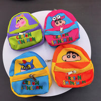 Crayon Shinchan Mini Coin Purse with Keychain – Cute Cartoon Zipper Pouch for Kids & Anime Fans