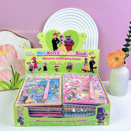 DIY 3D Kawaii Mini House Sticker Book Set of 3 – Creative Scene Building Scrapbook Activity Kit | Cute Room Decoration & Puzzle Craft Book for Kids, Teens & Adults