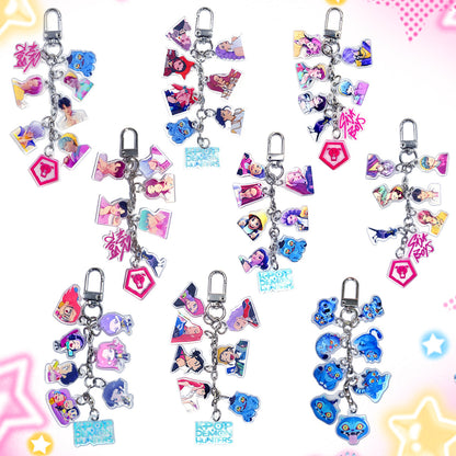 KPOP Demon Hunters Acrylic Keychain – Cute Anime Charm Keyring for Bags, Backpacks & Accessories (Random Design)