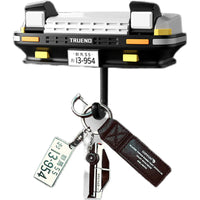 TRUENO AE86 Car-Shaped Wall Key Holder with LED Headlights | Decorative Key Organizer Hook | Retro JDM Anime Inspired Key Rack for Home & Office