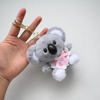 Cute Koala Plush Keychain (Random Color) | Soft Kawaii Koala Bag Charm & Key Holder