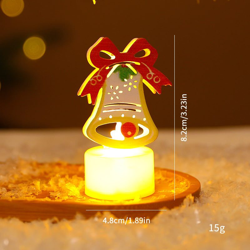 Christmas Theme LED Mini Candle Set (Pack of 5) – Santa, Snowman, Tree, Bell & Bear Décor Lights