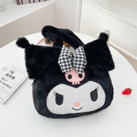 Kawaii Sanrio Plush Shoulder Bag – My Melody, Kuromi & Cinnamoroll Soft Furry Handbag