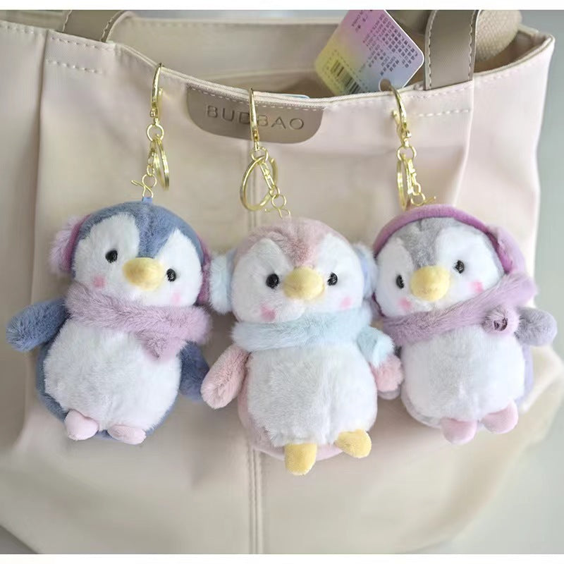 Cute Penguin Plush Keychain | Soft Kawaii Penguin Bag Charm, Car Key Holder, Backpack Accessory for Girls & Kids