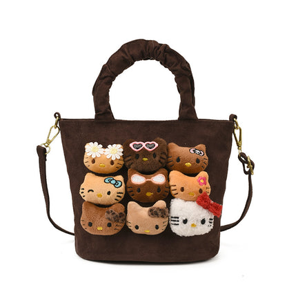 Kawaii Plush Bear Mini Handbag with Sling Strap – Cute Cartoon Tote Purse for Girls & Women (Single Piece)