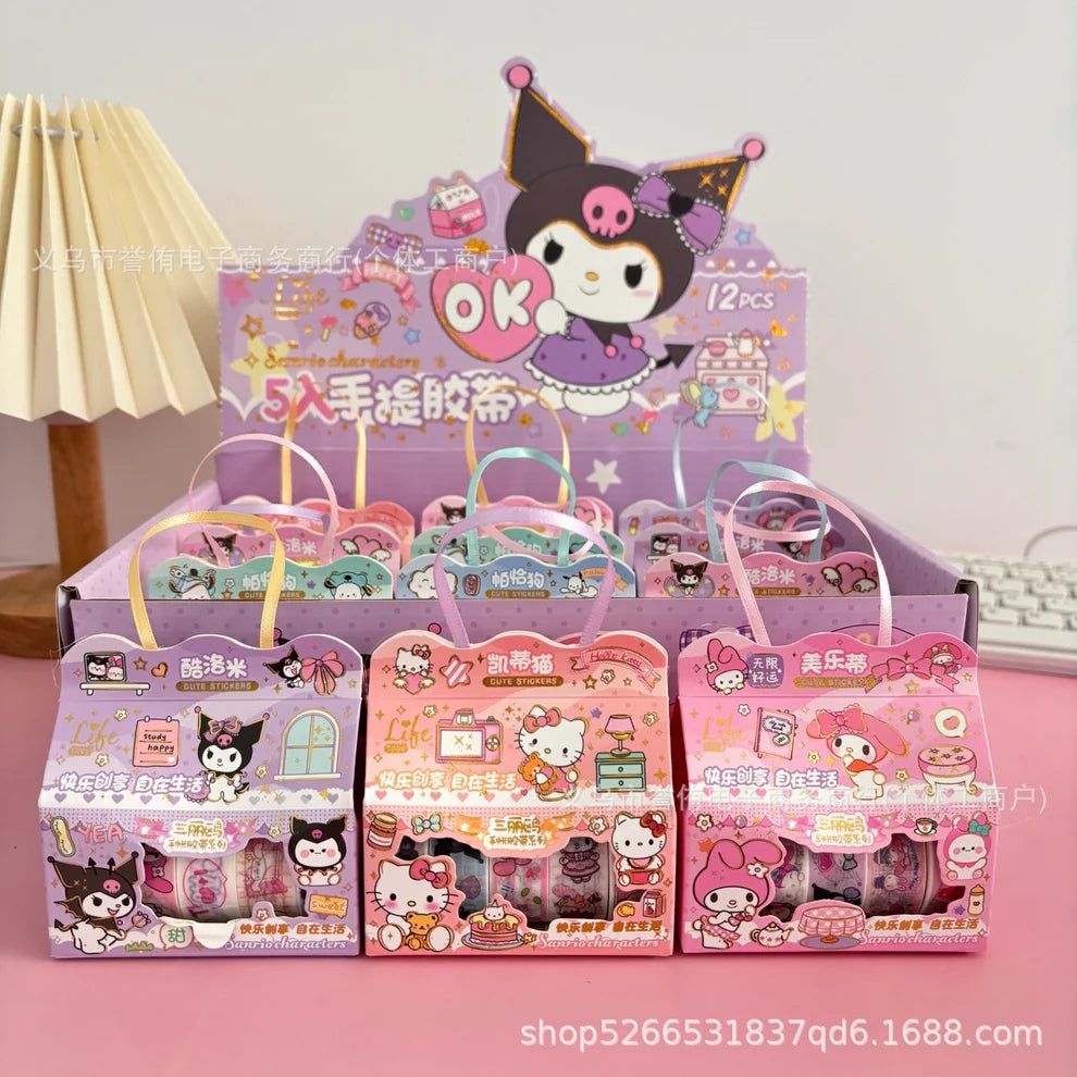 Kuromi Ultimate Kawaii Gift Hamper – 25+ Pieces Sanrio Gift Set with Backpack, Neck Pillow, Tumbler Bottle, Bath Towel, Tote Bag, Piggy Bank, Cosmetic Pouch, Hair Band, Stationery & Accessories | Birthday Gift for Girls & Women