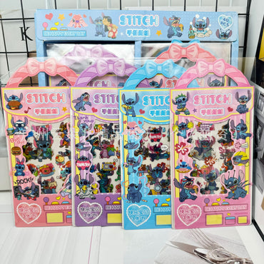Kawaii Stitch Sticker Set (Pack of 2) – Cute Cartoon Scrapbook Stickers | Aesthetic DIY Journaling & Planner Stickers for Kids & Teens