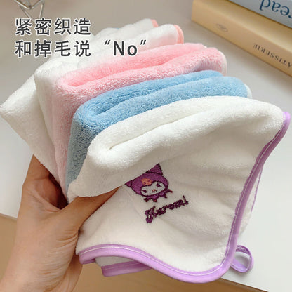 Sanrio Characters Face Towel Set (5 pcs) – My Melody, Cinnamoroll, Kuromi, and Friends | Soft Cotton Hand Towels for Kids & Adults