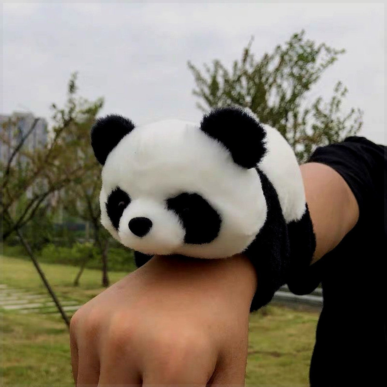 Cute Panda Plush Wrist Support Cushion – Kawaii Hand Pillow Soft Toy, Cartoon Panda Desk Arm Rest, Stress Relief Plush Wrist Pad for Office & Study