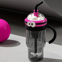 Kawaii Eyes Large Capacity Straw Bottle – 1200ml