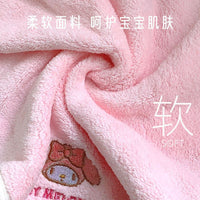 Sanrio Characters Face Towel Set (5 pcs) – My Melody, Cinnamoroll, Kuromi, and Friends | Soft Cotton Hand Towels for Kids & Adults