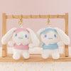 Cinnamoroll Sporty Stripes Plush Keychain – Cute Kawaii Charm
