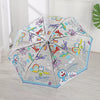 Cute Transparent Cartoon Umbrella | Kawaii Sanrio, Doraemon & Party Animal Print | Windproof & Waterproof Clear Umbrella for Kids & Adults