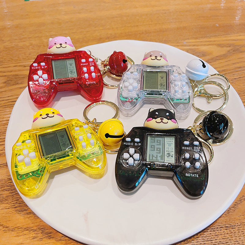 Kawaii Game Console Keychain with Mini LCD Screen – Cute Retro Handheld Gaming Keyring Toy (Random Colors)
