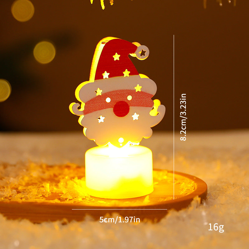 Christmas Theme LED Mini Candle Set (Pack of 5) – Santa, Snowman, Tree, Bell & Bear Décor Lights