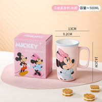 Disney Character Ceramic Mug With Gift Box – 500ML | Winnie the Pooh & Minnie Mouse Cute Coffee Mug