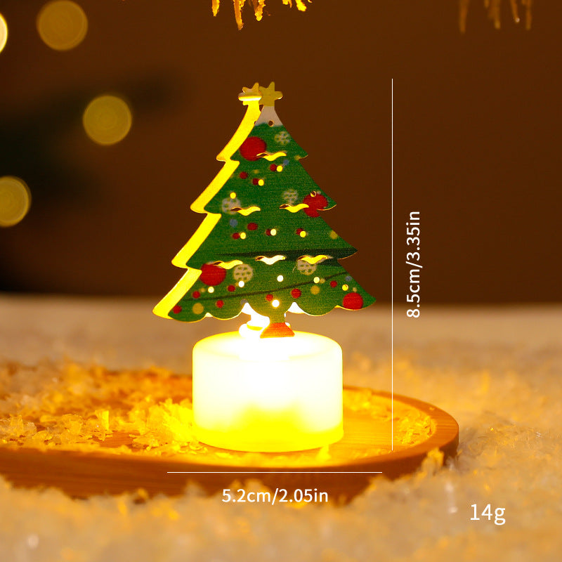 Christmas Theme LED Mini Candle Set (Pack of 5) – Santa, Snowman, Tree, Bell & Bear Décor Lights