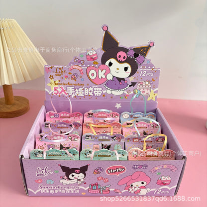 Sanrio Characters Blind Box Washi Tape Set (Pack of 5 Tapes) – Kawaii Decorative Masking Tapes for Journaling, Scrapbooking & DIY Crafts