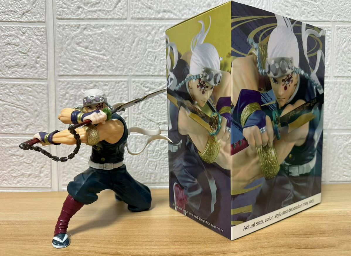 Tengen Uzui Action Figure – Demon Slayer Kimetsu no Yaiba Anime Collectible | Premium PVC Uzui Figurine | Otaku Display Toy Gift