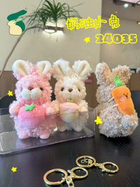 Kawaii Plush Bunny Keychain | Soft Cute Rabbit Bag Charm
